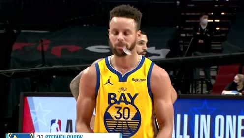 【NBA集锦】手感烫得要命！库里首节9中6爆砍16分