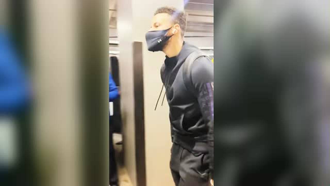 【NBA集锦】金州男模队抵达球馆，小破勇，冲！冲！冲！