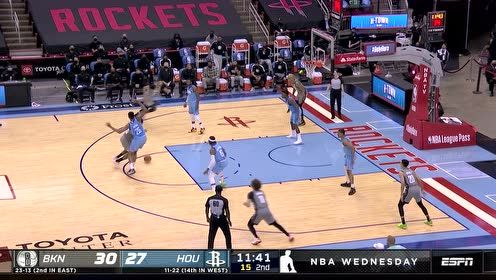 【NBA集錦】克拉克斯頓籃下大嘴一張等哈登 暴力灌籃手到擒來