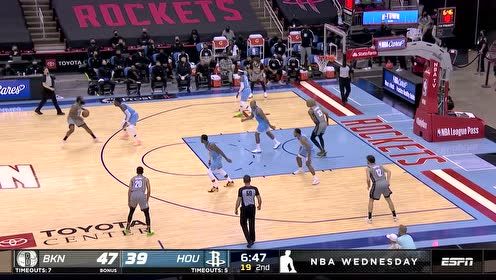 【NBA集錦】哈登試探一步直接干拔 三分入網干凈利落