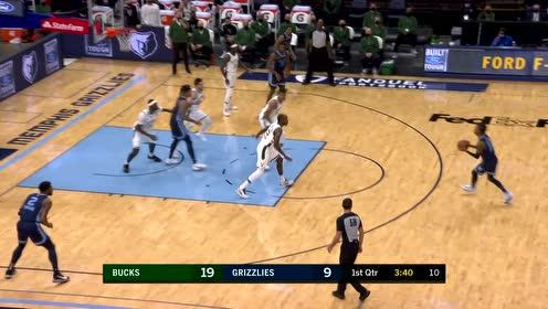 【NBA集锦】早就是常规武器了 字母哥追身三分出手一箭穿心
