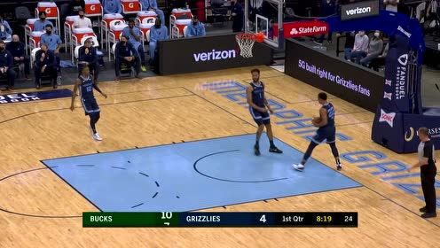 【NBA集锦】字母哥突破分球 大洛外弹接球三分稳稳命中