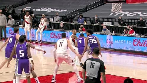 【NBA集锦】就是稳准狠 利拉德突施冷箭妙传坎特
