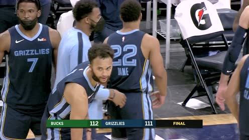 【NBA集锦】弹道很正力度不够 贝恩三分不中绝杀未果