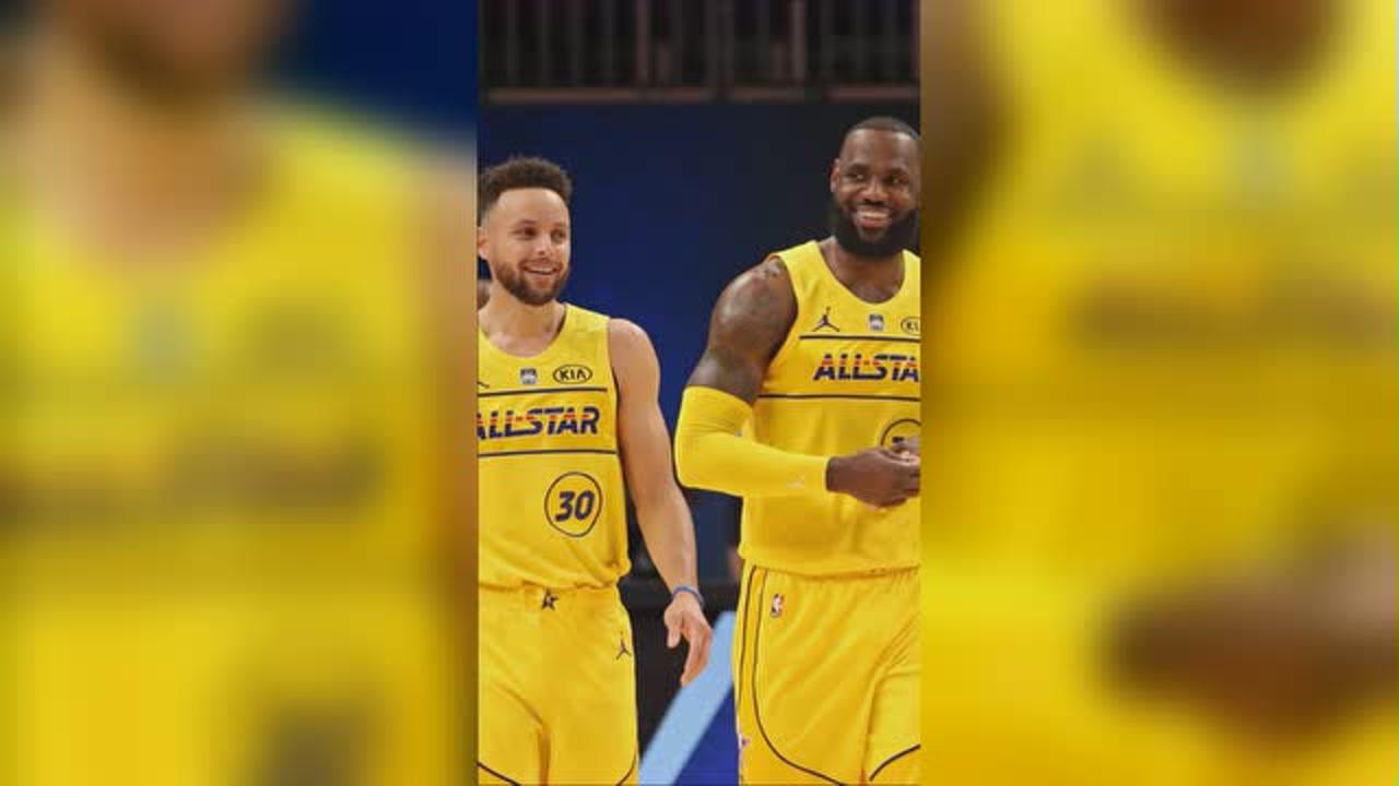【NBA集錦】來了來了！詹庫首度連線獻(xiàn)logo shot 兩人都笑開了花