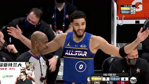 【NBA集錦】凱爾特人內(nèi)戰(zhàn) 布朗單打塔圖姆造成犯規(guī)