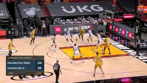 【NBA集錦】攻防一把抓 巴特勒底角三分命中隨后鬼手切球