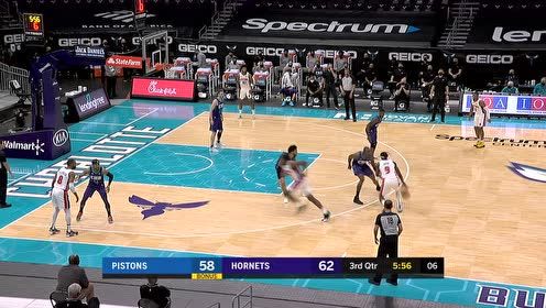 【NBA集锦】活塞102-105黄蜂 罗齐尔末节爆发助队胜活塞