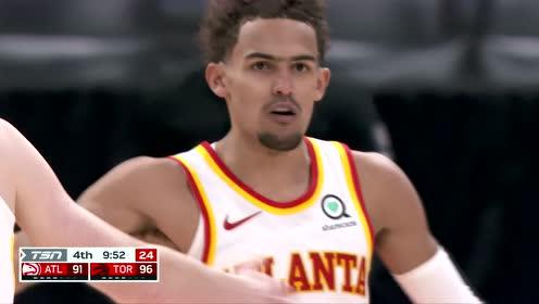 【NBA集锦】灵蛇出洞光速突破 特雷杨顶开洛瑞追身上篮打进