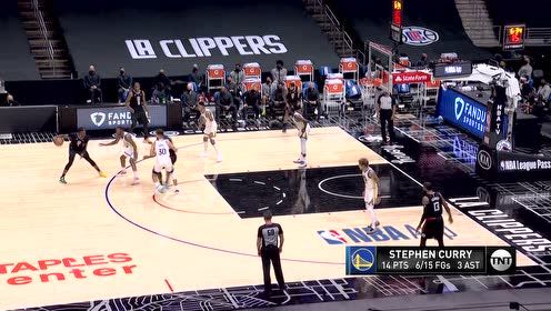 【NBA集锦】这就是勇士精神 库里攻防结合急停跳投为球队止血