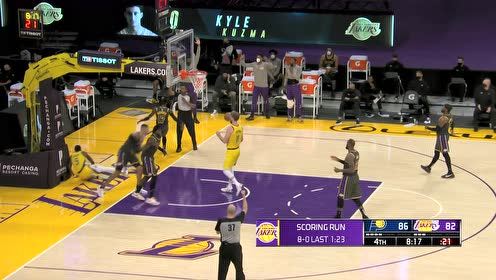 【NBA集錦】詹姆斯大步流星直沖籃筐可惜上籃不中 庫(kù)茲馬積極補(bǔ)籃為大哥排憂解難