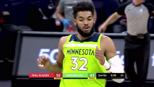 【NBA集锦】是时候听听响了！唐斯三分线晃开坎特凌空劈扣相当解气