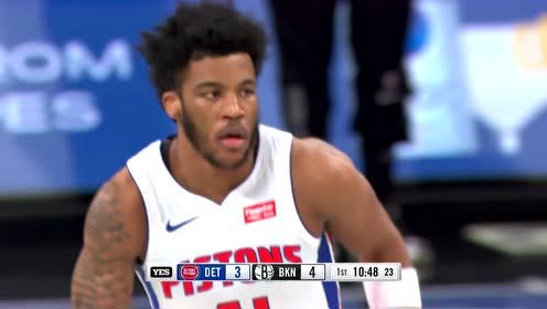 【NBA集锦】三分箭如雨下 活塞开场连中3记三分