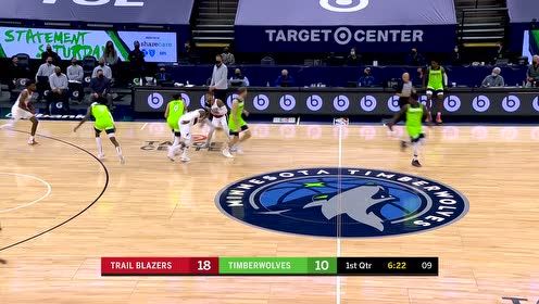 【NBA集锦】管你是谁！爱德华兹抢断利拉德反击暴扣