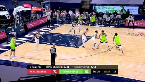 【NBA集锦】较上劲了！爱德华兹对飙利拉德外线三分有来有往