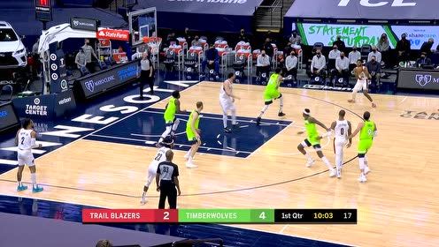 【NBA集锦】利拉德无视两人包夹送妙传 琼斯三分线接球就扔不负期待