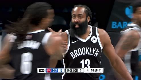 【NBA集锦】欧文妙传小乔丹空接暴扣 哈登精准中投无解命中