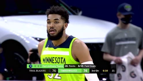 【NBA集锦】人狠话不多！唐斯硬杠坎特豪取四分强势追平