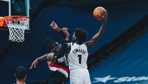 【NBA集锦】爱德华兹vs开拓者集锦 爆砍34分再次上演平筐暴扣