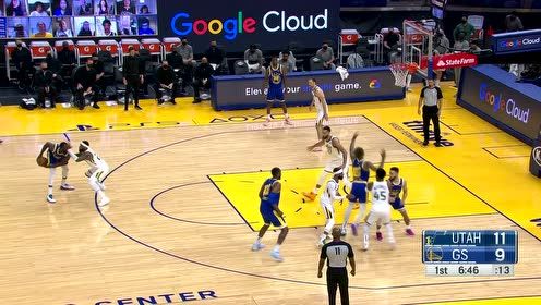 【NBA集錦】防到臉上也能進 庫里漂移三分一箭穿心