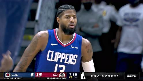 【NBA集锦】快船115-135鹈鹕 鹈鹕6人上双狂胜快船