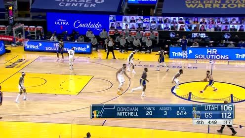 【NBA集錦】爵士119-131勇士 戈貝爾空砍24+28庫里32+9率隊終止4連敗