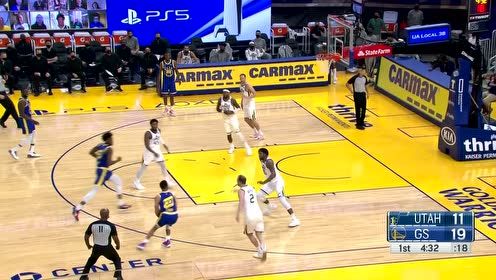 【NBA集錦】得分猶如探囊取物 庫里晃飛英格爾斯三分空心入網(wǎng)