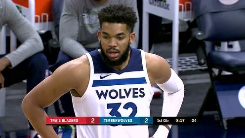 【NBA集锦】虚晃一枪声东击西 唐斯妙传范德比尔特起飞暴扣
