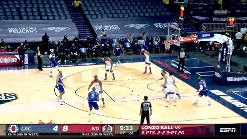 【NBA集錦】錫安一記地板油突破暴扣 打得快船慌亂叫停比賽