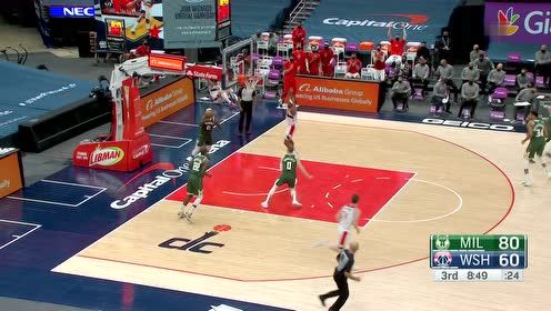 【NBA集锦】扣篮就听一声脆 比尔空切起飞双手肆虐篮筐