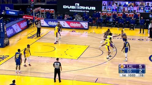 【NBA集錦】拿出看家本事！庫(kù)里旱地拔蔥超遠(yuǎn)三分一發(fā)入魂