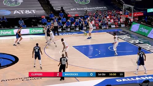 【NBA集锦】东契奇外线极限三分不讲理 保罗乔治中中投予以还击