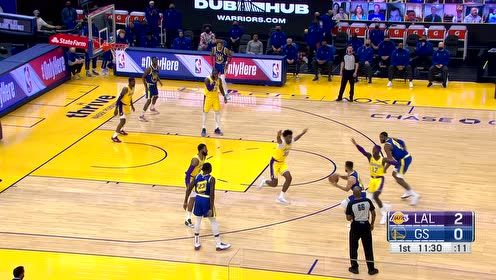 【NBA集錦】詹姆斯高空攬?jiān)轮w瓊斯 庫(kù)里搶斷快下勾手上籃迅速反擊