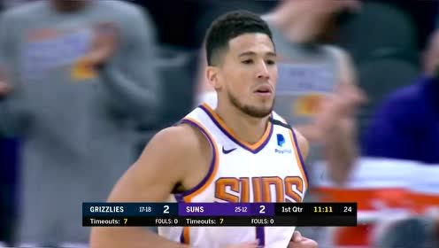 【NBA集錦】開場就手熱 布克一人連得6分打開局面
