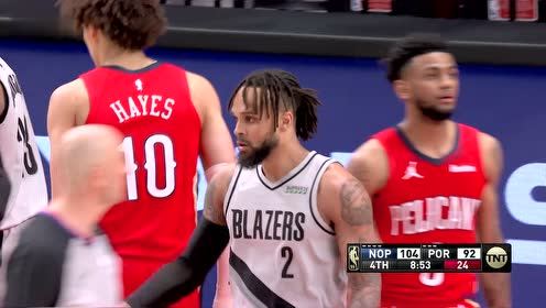 【NBA集锦】脚踩莲花灵巧突破 特伦特欧洲步抛投打进2+1