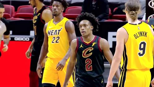 【NBA集錦】身體強(qiáng)壯頂開(kāi)防守 巴特勒撞開(kāi)塞克斯頓打成2+1