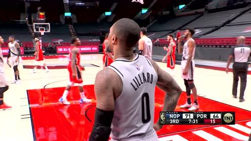 【NBA集锦】利拉德丝滑突破反手上篮 锡安猛虎下山挂人攻筐