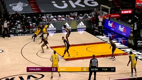 【NBA集錦】熱火傳球失誤 奧科羅反擊回傳南斯跟進(jìn)單臂劈扣