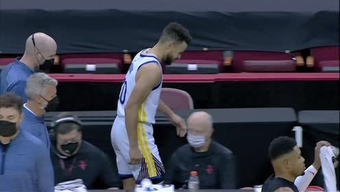 【NBA集錦】希望不要再出意外 庫里意外摔倒在火箭替補席下場接受檢查