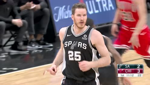 【NBA集锦】白人之间的较量 马尔卡宁三分飙进珀尔特尔吃饼取分