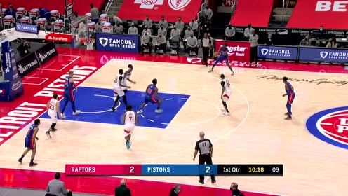 【NBA集錦】格蘭特扛起活塞進攻大旗 連得五分給予強硬回擊