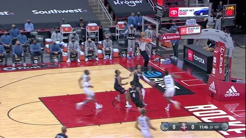 【NBA集錦】開場狀態(tài)火熱 庫里助攻維金斯突破命中
