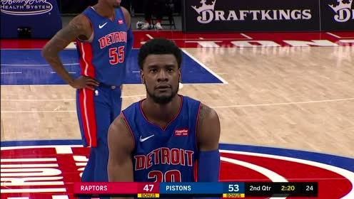 【NBA集錦】猛龍vs活塞第2節(jié)英文原聲回放