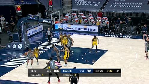 【NBA集锦】巨星时刻 哈登撤步三分迎射轰炸篮筐