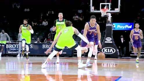 【NBA集錦】白馬銀槍一騎絕塵 布克閃轉(zhuǎn)騰挪飛身上籃打成2+1