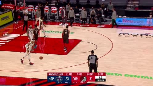 【NBA集锦】无人能挡！利拉德晃飞球哥三分命中随后再中撤步压哨三分