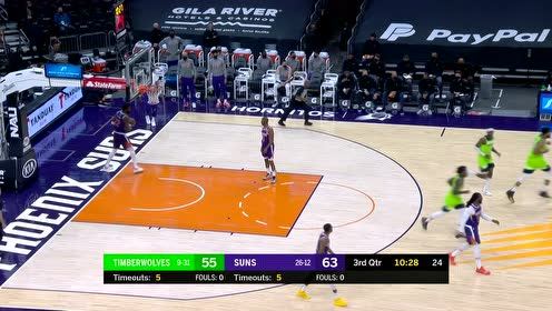 【NBA集錦】籃筐都在震天響 布克空接重扣愛德華茲暴力反擊不留余地