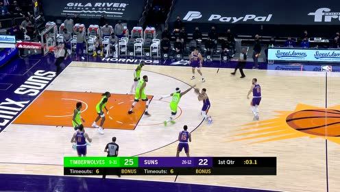 【NBA集錦】德文-布克神兵天降！一步開外壓哨三分長(zhǎng)虹貫日