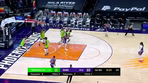 【NBA集錦】空有一身腱子肉！唐斯鬼手搶斷滑翔戰(zhàn)斧劈扣給艾頓上課