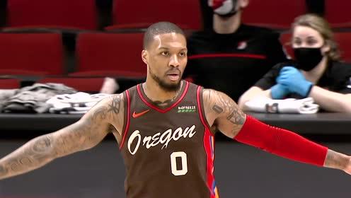 【NBA集锦】得分犹如探囊取物 利拉德手感火热连中三分